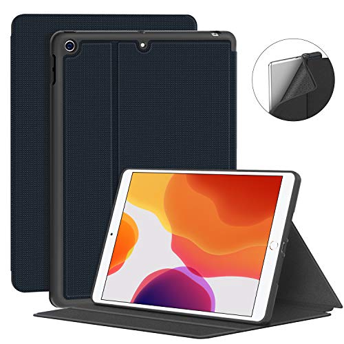 Supveco Schutzhülle für iPad 9. Generation 2021/iPad 8. Generation 2020/iPad 7. Generation 2019, robust, stoßfest, Standfunktion, intelligente Schutzhülle für iPad 10.2 Zoll (25.6 cm), Dunkelblau von Supveco