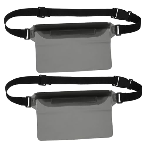 SUPVOX 2 Stück wasserdichte Gürteltasche mit wasserdichte Telefonbeutel Schlüssel Universal- Weg wasserdichte Handybeutel Wasserbeutel wasserdichte Tasche für den Strand PVC Schwarz von Supvox