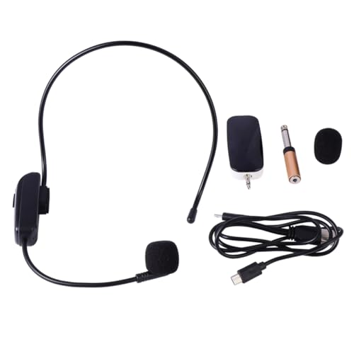 Supvox 1 Satz Mikrofonische Kopfhörer Headset-Megaphon Lautsprechermikrofon drahtloses Headset-Mikrofon Kondensatormikrofon Gesangsmikrofon am Kopf befestigtes Mikrofon STK Schwarz von Supvox