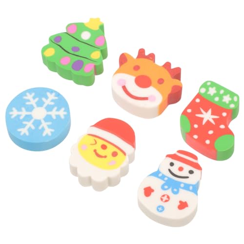 Supvox 10Stücke Weihnachts Radiergummi Form Kreative Schulradierer Für Zu Weihnachten Und Kindertag Zeichnungen Und Schulbedarf von Supvox
