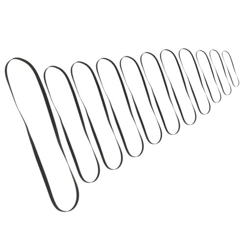 Supvox 11 Stück Übertragungsriemen Gürtel für Schallplattenspieler Plattenspieler-Gürtel Abspielgerät Vinyl drehen Plattenspieler-Teil Teile Phonograph Gummi Black von Supvox