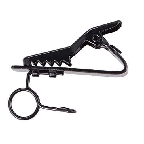 Supvox 12 Stück Metallmikrofonclip Eisenklammer Revers Krawattenklammer Mikrofon-Clip Lavalier-Clip am Revers Black von Supvox
