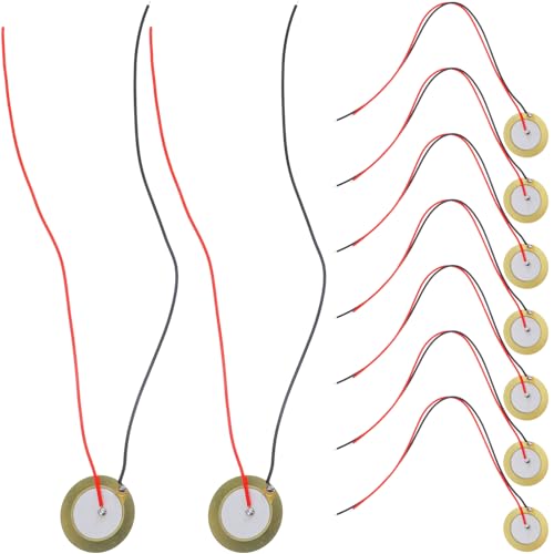 Supvox 15 Stück Gitarren-Tonabnehmer akustisch Aufnahme wählen elektrische Gitarre für Teil Mikrofon-Trigger-Summer Mikrofon-Summer Mikrofonauslöser Piezo Messing Golden von Supvox