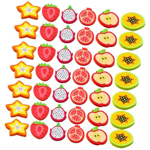 Supvox 1Satz Fruchtige Radiergummis Für Teiliges Aus Süßen Radierern Apfel Papaya Sternfrucht Granatapfel Drachenfrucht Zeichnen von Supvox