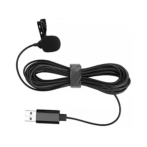 Supvox 1Stück USB Lavalier Mikrofon Mit Kragenclip Omnidirektionales Mikrofon Für PC Laptop Und Smartphone Konferenzen Live Streaming Und Voice Overs Hohe Empfindlichkeit von Supvox