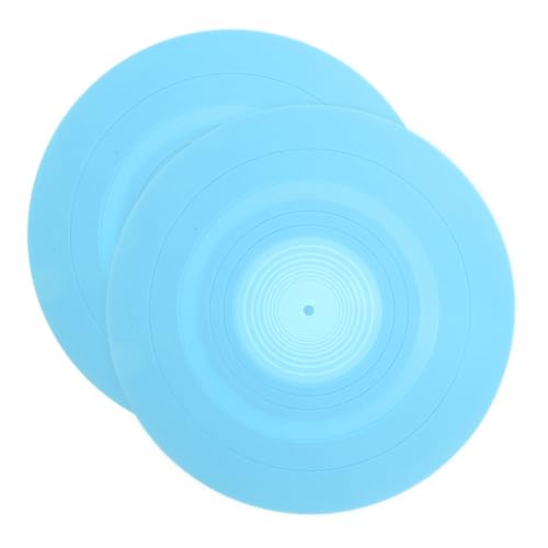 Supvox 2 Stück Antistatisches Silikonpad aufzeichnen retro gummimatte antirutschmatte drehteller Zubehör für Plattenspieler Silikon-Plattenspieler-Slipmat Kieselgel Blue Supvox 2 Stück Antistatisches Silikonpad aufzeichnen retro gummimatte antirutschmatte drehteller Zubehör für Plattenspieler Silikon-Plattenspieler-Slipmat Kieselgel Blue von Supvox