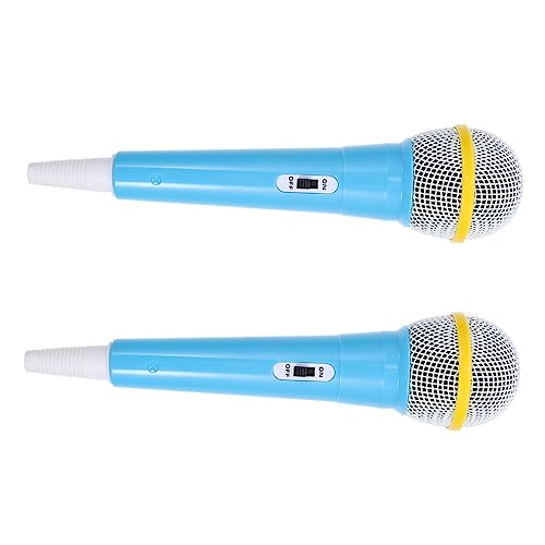 Supvox 2 Stück Kindermikrofon -Requisiten Simulationsmikrofon Mit Stimmveränderndem Mikrofon Karaoke Mini YouTube Mikrofone Party Babymikrofon Plastik Sky-Blue von Supvox