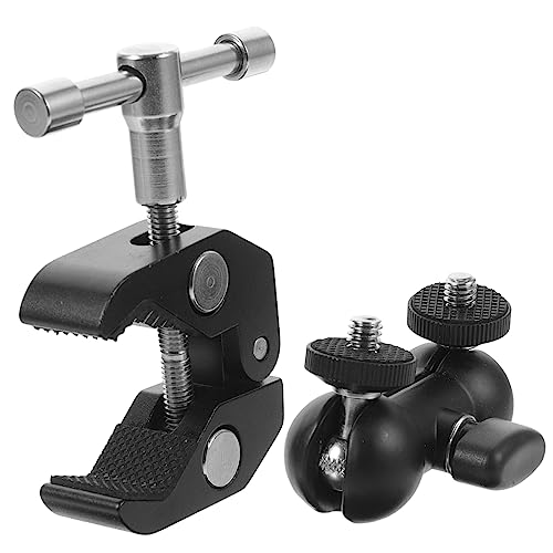 Supvox 2 Stück Multifunktionale Doppelkopfhalterung Super Klemme Mikrofonklemme Mikrofonhalter Mikrofonclips Mikrofon Mikrofonclip Zubehör für Mikrofone Rostfreier Stahl Schwarz von Supvox