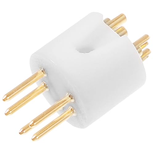 Supvox 5 Rekord-Pin Nadel Stecker Vinyl Vintage-Schallplattenteile Teile aufnehmen Plattenspieler- Messing 24k vergoldet Weiß von Supvox