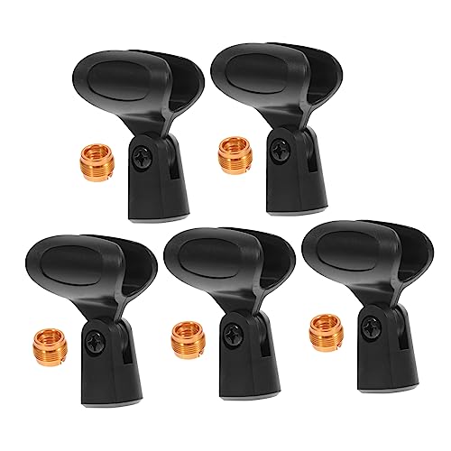 Supvox 5 Sätze Mikrofon-clip Mikrofonhalter Mikrofonmontagestand Haken Mehrere Mic-boom-unterstützer Ö Musik Clip Für Mikrofon Plastikfeder Mikrofonclip Plastikmikrofonclip Schwarz Kupfer von Supvox