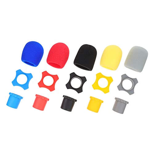Supvox 5 Sätze Mikrofonschwammabdeckung Professional Schutz Fall Einfache Mikrofonabdeckung Mini-mikrofonabdeckungen Zubehör Für Mikrofone Mikrofon Anti-drop-ringe Kunststoff von Supvox