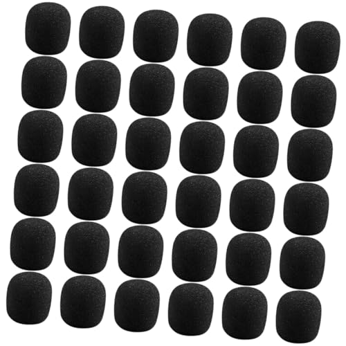 Supvox 50 Stück Megaphonschwamm Cover Abdeckung Klein Mikrofon-windschutz Zubehör Windschutzscheibe Mikrofon -popfilter Mikrofone Mikrofonschutz Mikrofonschalldämpfer Schwarz von Supvox