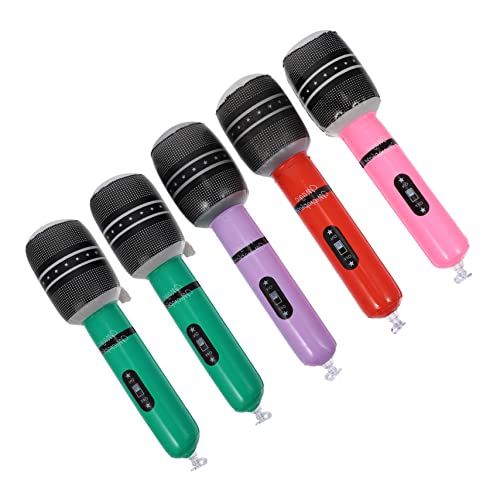 Supvox 5Stücke Aufblasbares Mikrofon Für Partys Leichtes Karaoke Für Strand Und Musik Events Farbenfrohe Requisiten Für Erwachsene Supvox 5Stücke Aufblasbares Mikrofon Für Partys Leichtes Karaoke Für Strand Und Musik Events Farbenfrohe Requisiten Für Erwachsene von Supvox