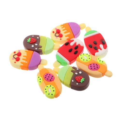 Supvox 8 Stück Eiscreme Radiergummis Für Partytütenfüller Schulbedarf Süße Party Radiergummis Süßer Mini Radiergummi Schreibwaren Partygeschenk Klassenzimmerbedarf von Supvox