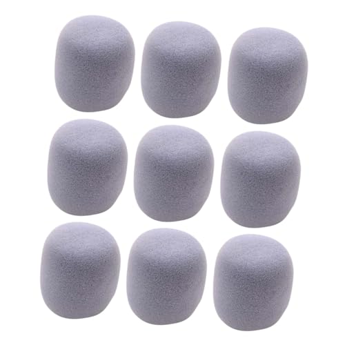 Supvox 9 Stück Rauschsicheres Mikrofonabzug Wind Karaoke Mikrofonabdeckung Lärm Bewachen Schutz Schaum Mikrofon -popfilter Zubehör Mikrofonmaske Light Grey Eva von Supvox
