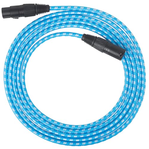 Supvox Audioleitung Gitarre Aufnahme 3-poliges Mikrofonkabel XLR-Kabel von Stecker auf Buchse Mikrofonkabel von Stecker auf Buchse Mikrofonteil Nylon Faden Sky-blue Supvox Audioleitung Gitarre Aufnahme 3-poliges Mikrofonkabel XLR-Kabel von Stecker auf Buchse Mikrofonkabel von Stecker auf Buchse Mikrofonteil Nylon Faden Sky-blue von Supvox
