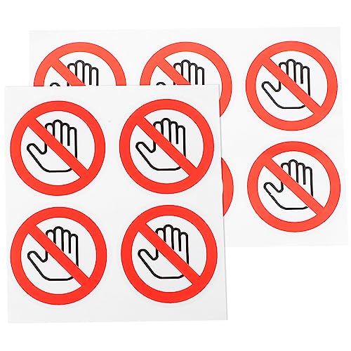 Supvox Aufkleber „Bitte Nicht Berühren“ Warnschild-Etikettenaufkleber „Bitte Nicht Berühren“ Handzeichen Nicht Verwenden – Selbstklebender Runder Vinyl-Aufkleber Zum Abziehen Und Supvox Aufkleber „Bitte Nicht Berühren“ Warnschild-Etikettenaufkleber „Bitte Nicht Berühren“ Handzeichen Nicht Verwenden – Selbstklebender Runder Vinyl-Aufkleber Zum Abziehen Und von Supvox