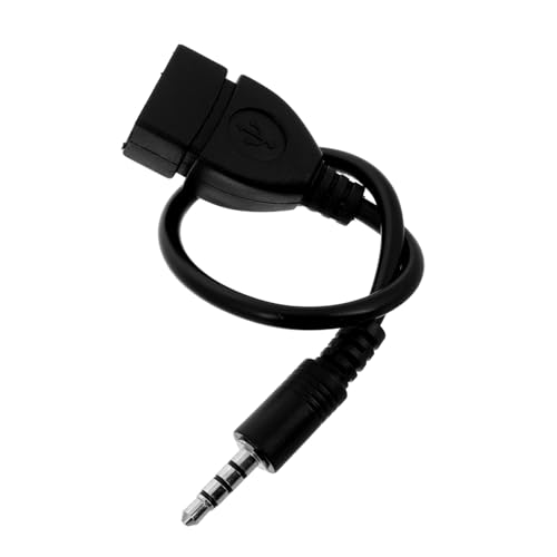 Supvox Auto-Audiokabel USB Auto ladeadapter USB kopfhörer Adapter Gummi Black von Supvox