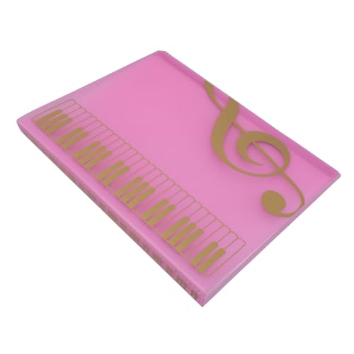 Supvox Blatt Score-Clip Chorordner Musik Chor Binder Blätterordner für Blaskapellen Lagerung Klavier Notenhalter Notenordner Klavier Notenmappe Klavierhalter Ausstellungsbuch Abs Rosa von Supvox