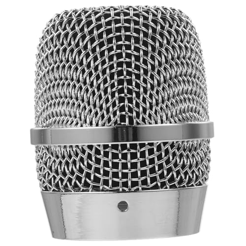 Supvox Drahtloses Mikrofonstahlnetzwerk Mikrofon-Ersatzkopf aus Metall Austausch des Mikrofongitters Mikrofon-Ersatzgitter aus Metall Mikrofongitterersatz Mesh-Mikrofon Schwamm von Supvox