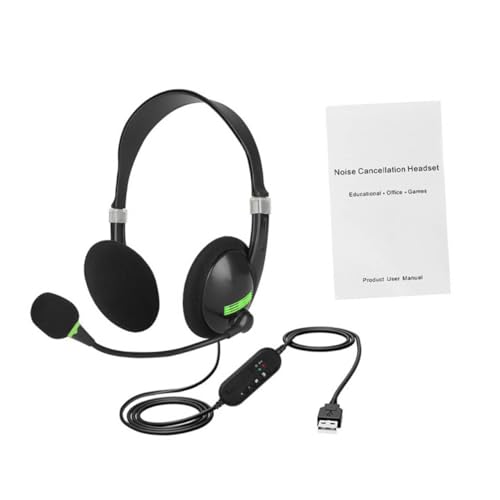 Supvox Gaming Headset USB mit Verstellbarem Mikrofon Over Ear Kopfhörer für PC und Laptop Geräuschunterdrückung Ergonomisches Design für Gaming und Home Office von Supvox