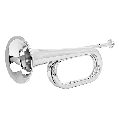 Supvox Hornhorn Trompete Signalhorn Für Orchester Signalhörner Band Orchestra Instrumente Signalhorn Für Band Signalhorn Für Schulband Signalhorn Für Anfänger Kupferhorn Messing Silber von Supvox