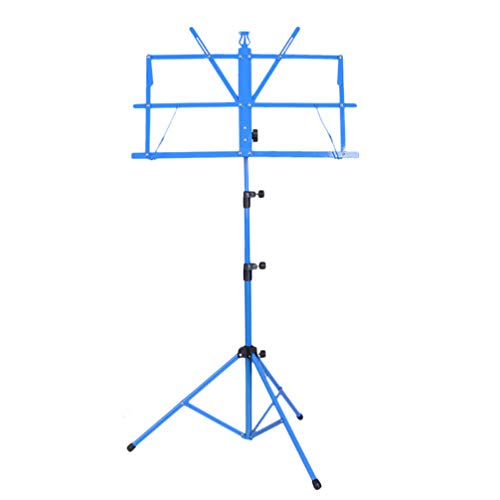 Supvox Notenständer klappbarer Notenständer höhenverstellbarer Stativfuß Notenständerhalter für instrumentale Darbietung (blau) von Supvox