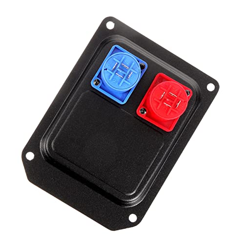 Supvox Robuste Panel Lautsprecherstecker Anschlussstecker Audioaufnahme Doppelloch Buchse Verkabelungsdraht Langlebiges Mikrofon Doppelloch Buchse Mikrofonzubehör Metallpanel von Supvox
