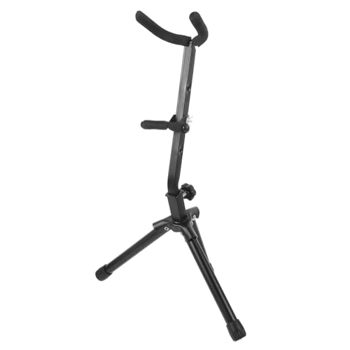 Supvox Saxophonständer saxophon halter regal tragbare Anzeige einstellbar Stand steht saxophon staender Saxophonhalter Instrumentenhalter Ständer für Alt-Tenorsaxophon Schwamm Black von Supvox