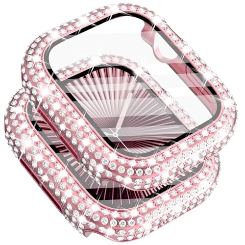 Surace Kompatibel mit Apple Watch Series 10 Hülle, 300 Kristalldiamanten mit Displayschutzfolie, Gesamtschutzhülle, Gesichtsabdeckung, Bling Bumper Case für Apple Watch 10, 42 mm, Rosa Surace Kompatibel mit Apple Watch Series 10 Hülle, 300 Kristalldiamanten mit Displayschutzfolie, Gesamtschutzhülle, Gesichtsabdeckung, Bling Bumper Case für Apple Watch 10, 42 mm, Rosa von Surace