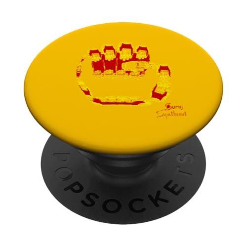Rebel Rock Fist Fraktal Strike One PopSockets Klebender PopGrip von Suraj Synth Merch