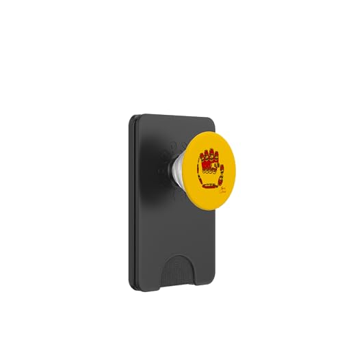 Rebel Rock Fist Fraktal Strike One PopSockets PopWallet für MagSafe von Suraj Synth Merch