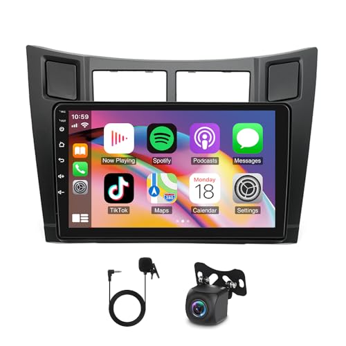 Surakey 9inch Car Stereo Radio Car-Play GPS Navigation Compatible for Y-aris 2005-2011 Android 14 von Surakey