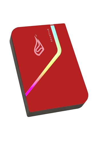SureFire Gaming SSD, 1 TB Externe SSD Festplatte, USB 3.2 Gen 1, Portable Speichererweiterung, kompatibel mit Mac, Windows, PS5 und Xbox, rot von SureFire
