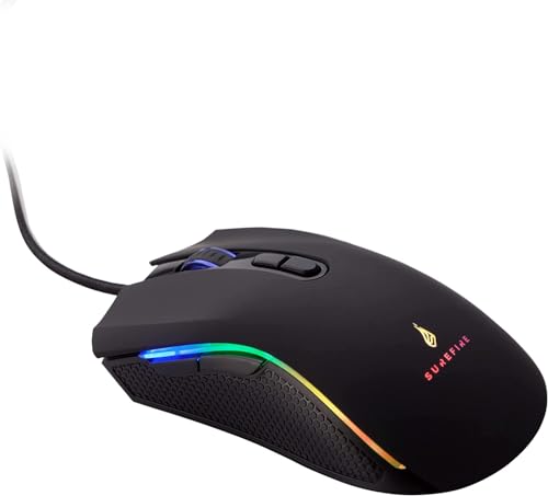 SureFire Hawk Claw Gaming 7-Button, Gaming Maus, mit RGB-Beleuchtung, PC Maus 6400 DPI, mit 7 programmierbaren Tasten, USB 3.2 GEN 1 & USB 2.0, Gaming Mouse Windows & Mac & Konsolen von SureFire