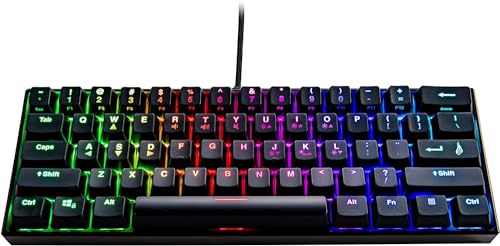 SureFire Kingpin M1 60% Mechanische Gaming Tastatur Englisch, Gaming Multimedia Keyboard klein & mobil, RGB-Tastatur mit Beleuchtung, 100% Anti-Ghosting-Tasten, englisches Layout QWERTY von SureFire