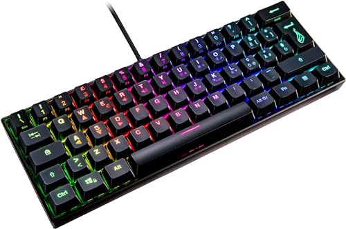 SureFire Kingpin M1 60% Mechanische Gaming Tastatur Italienisch, Gaming Keyboard klein & mobil, RGB-Tastatur mit Beleuchtung, 100% Anti-Ghosting-Tasten, italienisches Layout QWERTY SureFire Kingpin M1 60% Mechanische Gaming Tastatur Italienisch, Gaming Keyboard klein & mobil, RGB-Tastatur mit Beleuchtung, 100% Anti-Ghosting-Tasten, italienisches Layout QWERTY von SureFire