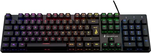 SureFire Kingpin M2 Mechanische Gaming Tastatur Italienisch, Gaming Multimedia Keyboard Full Size, RGB-Tastatur mit Beleuchtung, 100% Anti-Ghosting-Tasten, italienisches Layout QWERTY von SureFire
