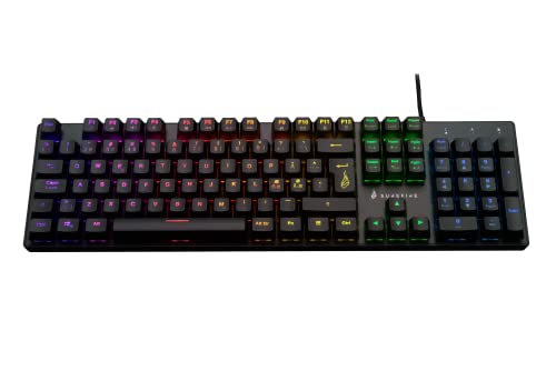 SureFire Kingpin M2 Mechanische Gaming Tastatur Nordisch, Gaming Multimedia Keyboard Full Size, RGB-Tastatur mit Beleuchtung, 100% Anti-Ghosting-Tasten, skandinavisches Layout QWERTY von SureFire