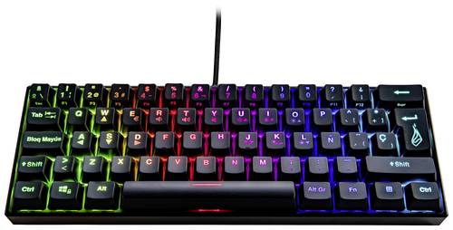 Surefire Gaming KingPin M1 Kabelgebunden, USB Gaming-Tastatur Spanisch, QWERTY Schwarz Beleuchtet, M von Surefire Gaming