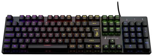 Surefire Gaming KingPin M2 Kabelgebunden, USB Gaming-Tastatur Deutsch, QWERTZ Schwarz Beleuchtet, Mu von Surefire Gaming