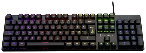 Surefire Gaming KingPin M2 Kabelgebunden, USB Gaming-Tastatur Nordisch, QWERTY Schwarz Beleuchtet, M von Surefire Gaming