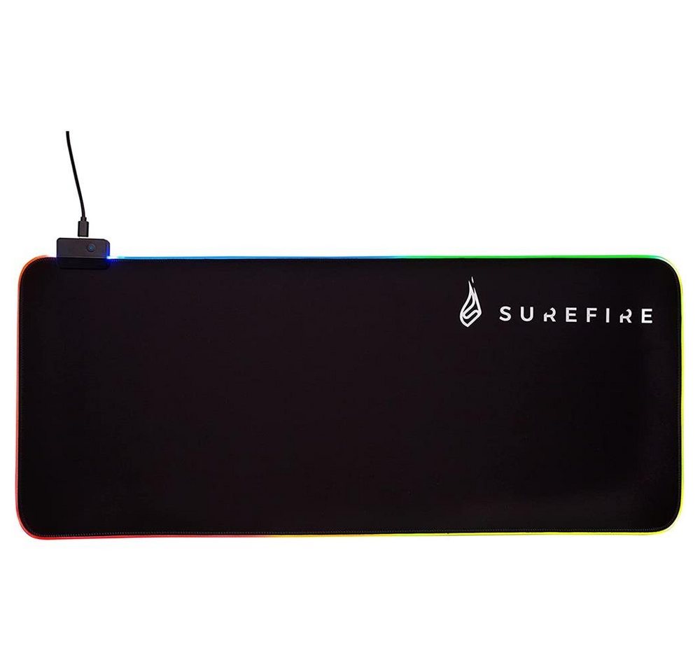 Surefire Gaming Mauspad Flight RGB-680, 680 mm x 280 mm x 3 mm, Large, RGB-LED-Beleuchtung, rutschfest, glatte Stoffoberfläche, schwarz Surefire Gaming Mauspad Flight RGB-680, 680 mm x 280 mm x 3 mm, Large, RGB-LED-Beleuchtung, rutschfest, glatte Stoffoberfläche, schwarz von Surefire