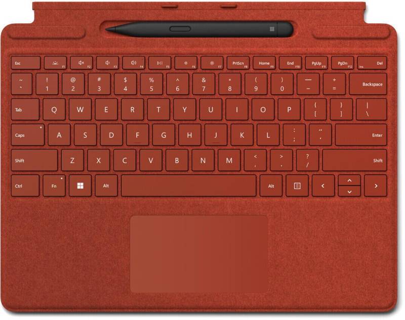 Microsoft Surface Pro Type Cover Poppy Red mit Surface Slim Pen 2 von Surface