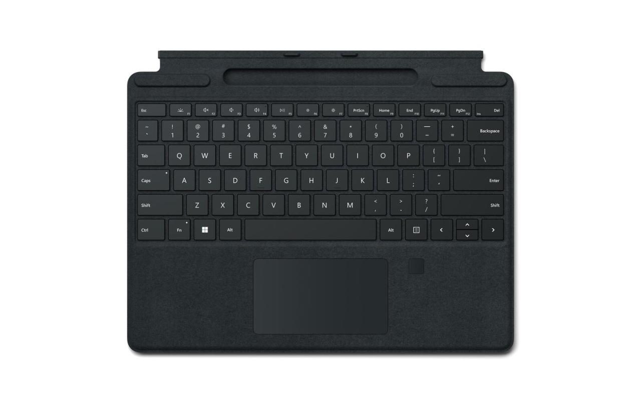 Microsoft Surface Pro Type Cover mit Trackpad und Fingerabdruckleser Schwarz von Surface