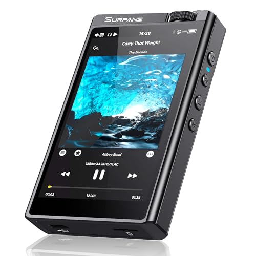 Surfans HiFi Mp3 Player mit Bluetooth: F35 DSD Hires Music Player 128GB Unterstützung bis zu 512GB von Surfans