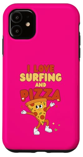 Surfing Design, ich liebe Surfen und Pizza Hülle für iPhone 11 von Surfing Stuff
