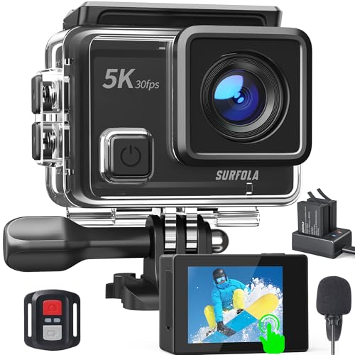Surfola Action Cam 5K 30 fps, 20 MP WiFi Unterwasserkamera 40M Wasserdicht EIS Bildstabilisierun, Helmkamera Surfola Action Cam 5K 30 fps, 20 MP WiFi Unterwasserkamera 40M Wasserdicht EIS Bildstabilisierun, Helmkamera von Surfola