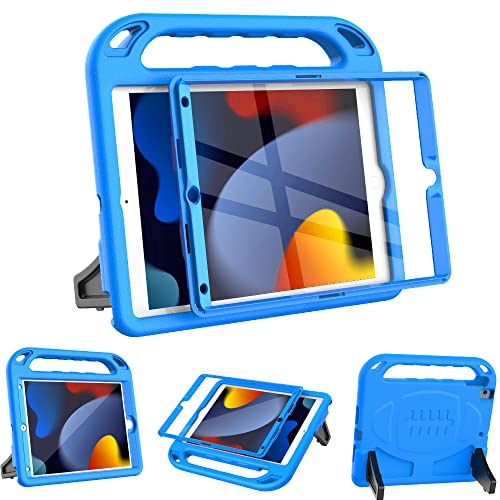 Surom Schutzhülle mit integriertem Displayschutz für iPad 10,2 Zoll 2021/2020/2019 (9./8./7. Gen), leicht, stoßfest, Griff, Ständer, Kinderhülle für 2021/2020/2019, iPad 10.2, iPad Air 3 10.5 2019, von Surom