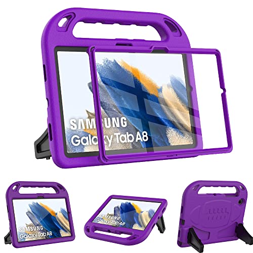 Surom Kinderhülle mit integriertem Displayschutz für Samsung Galaxy Tab A8 10,5 Zoll 2022 (Modell SMX200X205X207), stoßfester Griff Ständer Schutzhülle für Samsung Tab A8 10,5 Zoll 20,5 Zoll 22, von Surom